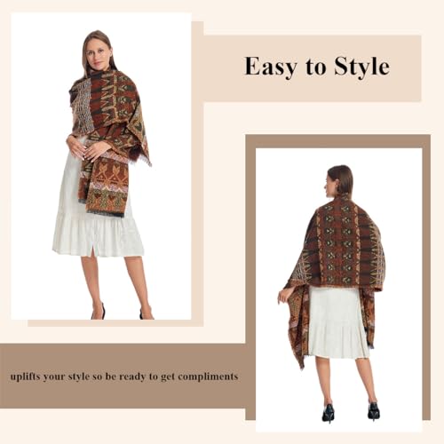 Scarf Women Stylish Open Front Cape with Exquisite Tassels - Fluffy & Comfortable Shawl Wrap for Elegant Outfits2