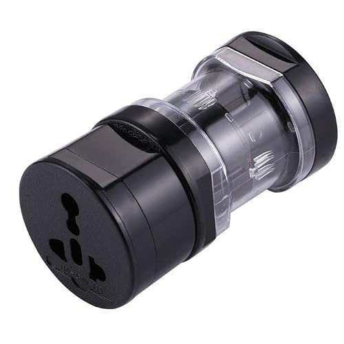 EzLife International Multipurpose Travel Adapter All in One US, AUS, UK, EU, NZ, Europe, North/South America & 150+ Countries (Black) (Pack of 1 (Black))