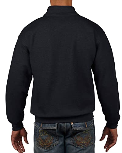 ALLNTRENDS Adult Zip Collar Sweatshirt USA Retired Army Embroidered Military Top (L, Navy Blue)2
