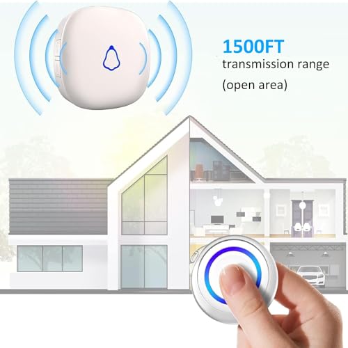 Image of Caregiver Pager, METAK Wireless Call Button for Elderly /Senior at Home, 2 Receivers + 2 SOS Buttons, Emergency Panic Call Bell, Medical Life Alert Necklace System for Patients, Disabled, Nurses