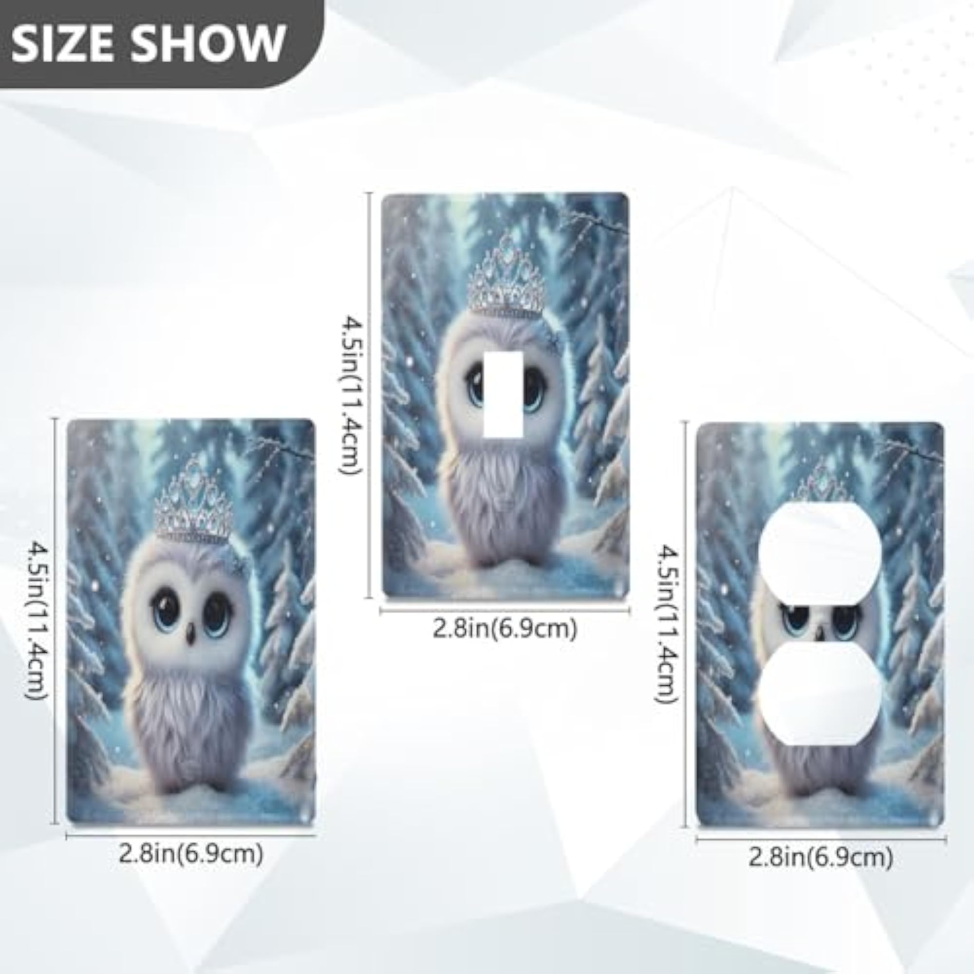 Cute Owl Princess Outlet Cover, Decorative Wall Plate