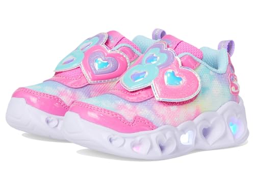 Skechers Girls, Zapatillas Niñas, Pink Sparkle Mesh Turquoise Trim, 31 EU