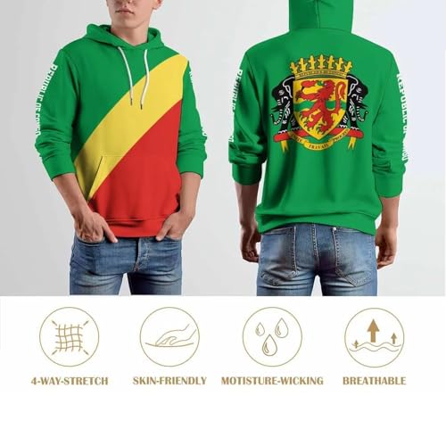 Sweat République du Congo confortable avec grande poche - 5