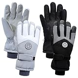 Gants respirants extrêmement chauds : les gants de neige d'hiver sont fabriqués en tissu à trois couches, l'extérieur en tissu haute densité garde les gants imperméables et coupe-vent, le coton pulvérisé épais moyen aide à ajouter de la chaleur rapidement, la doublure intérieure d'isolation en peluche fonctionne pour garder au chaud et évacuer l'humidité, un équipement de ski indispensable en hiver froid