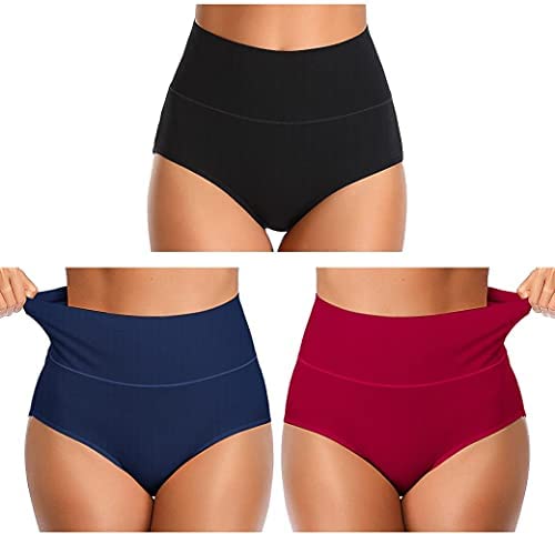 shaperx Women's Cotton Tummy Control Shaper or Slimming Panty Pack of 3 (2XL) Assorted Color-picture-55