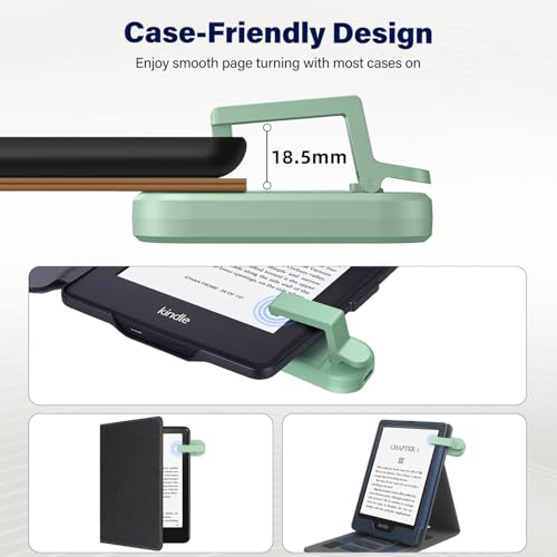 Image of Case-Friendly Page Turner for Kindle Paperwhite Oasis Kobo eReaders | Camera Camcorder Remote Controls, Page Turner Clicker for ipad Tablets Reading Novels with Wrist Strap Storage Bag