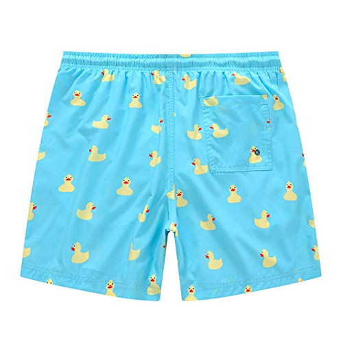 Yukaichen Men's Swim Trunks Quick Dry Beach Swim Shorts Mesh Lining Board Shorts Swimwear Bathing Suits Yellow Duck 32(Xl) #TOP1