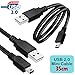 SaiTech IT 10 Pack USB 2.0 A to Mini 5 pin B Cable for External HDDS/Camera/Card Readers/MP3 Player-Black -35cm(1 feet)