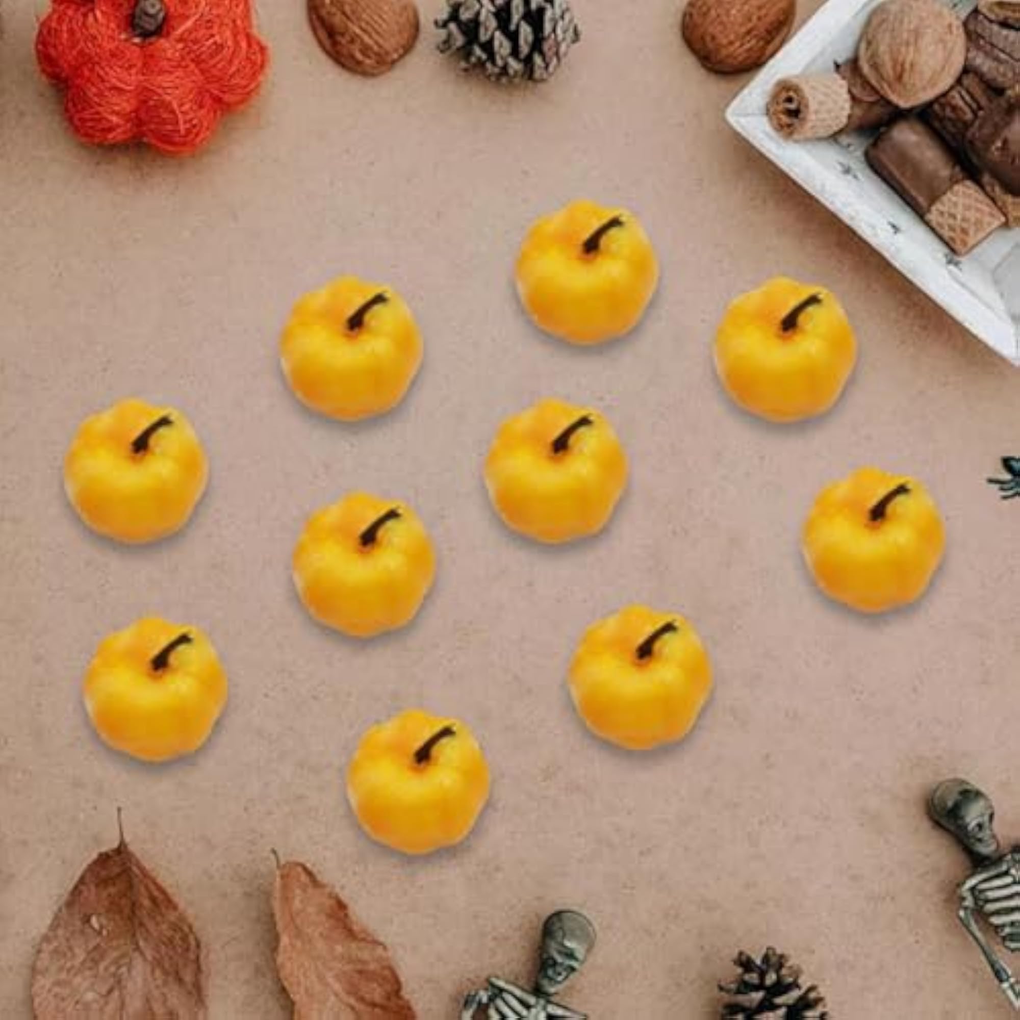 10X Artificial Pumpkins for Rustic Home Decor