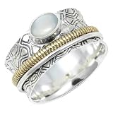 girevole Anello placcato argento di luna bianca donna T1211BP17_63 (20.1)