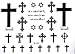 Cross Temporary Tattoos Letters Waterproof Tattoo Stickers Cross Hexagram Fake Tattoo