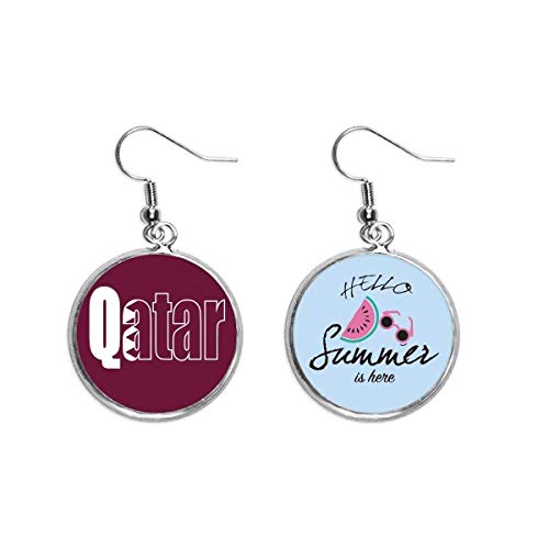 Pendientes de sandía nombre Qatar bisutería de verano para lóbulo