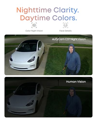 eufy Security eufyCam C37, Security Cameras Wireless Outdoor, 360° Pan & Tilt AI Tracking, 2K Solar Camera, Human/Pet/Vehicle Detection, Flexible Solar Panel, Color Night Vision, No Monthly Fee thumbnail 7