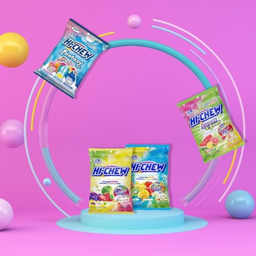 image for HI-CHEW Variety Mix, Pack of 4 Bags - 17 Flavor Assort Sweet and Sour 