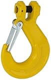Indusco 47400306 Grade 80 Drop Forged Alloy Steel Clevis Sling Hook with Latch, Painted Finish, 1/2