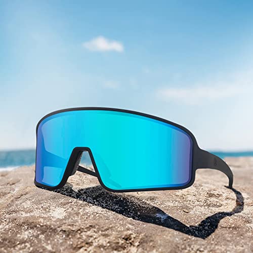 Image of MAXJULI Polarized Sunglasses for Men Women, Windproof Outdoor Sports Cycling Running UV400 Protection Sun Glasses 8121