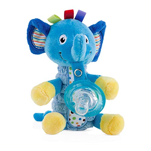 Image of Nuby Snuggleez Pacifier | Plush Combo Set - Elephant