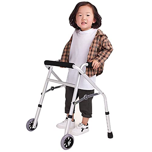 Andador Plegable para Niños y Niños con Parálisis Cerebral, Bipedestador Infantil, Rollator Ligero de Ruedas para Discapacitados Lesionados Entrenamiento de Rehabilitación