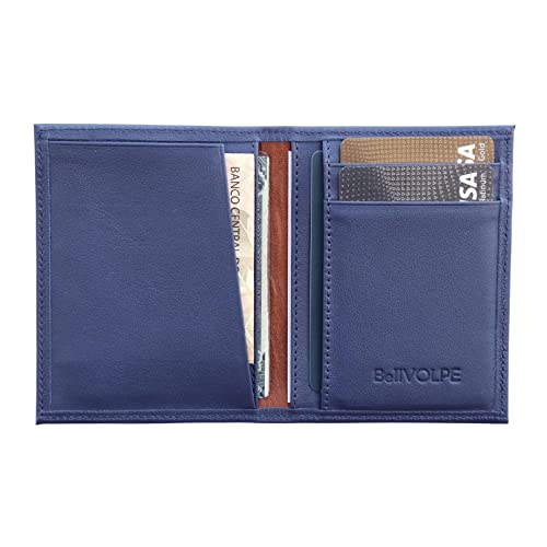 Carteira Masculina Vertical Slim Couro Legítimo (Marinho)