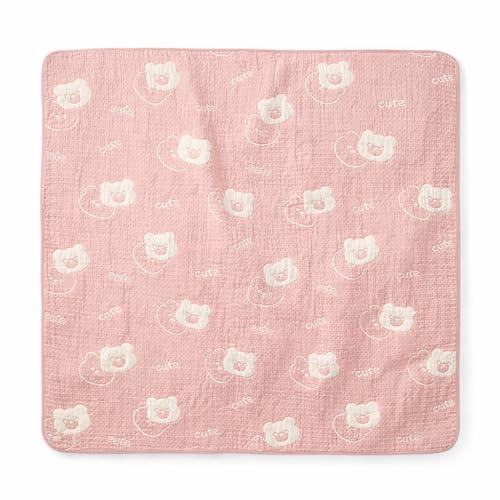 Image of 100% Cotton 6-Layer Muslin Baby Blanket | Super Soft, Breathable & All Seasons Multipurpose Blanket for Babies (Teddy - Pink)