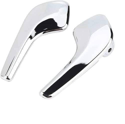 FINAO AUTOPARTS® - 2 x Poignées de porte intérieure chrome argent Droite et Gauche avant ou arrière pour Opel Corsa Cover