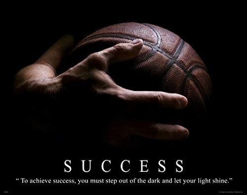 Basketball Motivational Poster Art Print 11x14 Classroom College AAU Lakers Bulls Heat Wall Decor Pictures