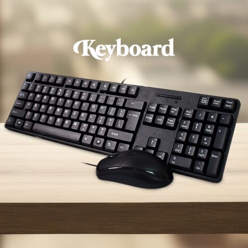 Image of Wired USB Keyboard 107 Keys & Mouse Set (2 Pc Set)