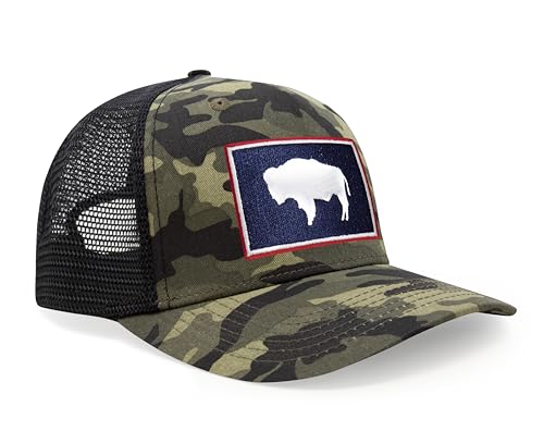 Image of International Tie State Hat for Men and Women, Adjustable Snapback Trucker Baseball Cap with Embroidered Patch
