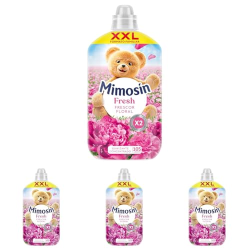 Mimosín Suavizante Concentrado Frescor Floral 105 lavados (Paquete de 4)