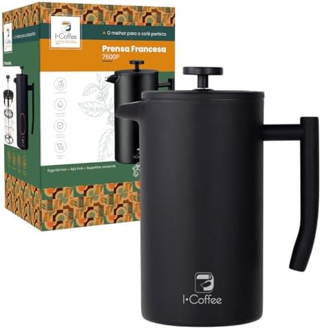 700 mL Cafeteira Prensa Francesacom Filtro de 4 Estágios e Isolam...