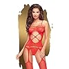 Penthouse, straps bodystocking, bodystocking, verschillende maten, lingerie, Hot nightfall’, rood, Maat: XL