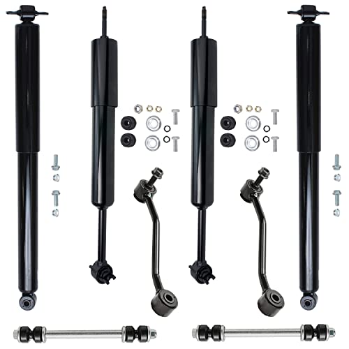 Image of Detroit Axle - 4WD Shock Absorbers Kit for 95-01 Ford Explorer, 97-01 Mercury Mountaineer, 4 Shock Absorbers Assembly, 4 Sway Bar Links Front and Rear 1997 1998 1999 2000 2001 Replacement