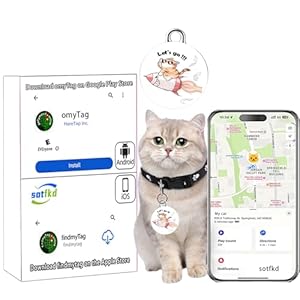 Cat Tracker-Cat Tracker Collar-GPS Tracker for Cats-Pet Tracker| Android and iOS Universal | No Monthly Fee | Waterproof | Works with Any Collar