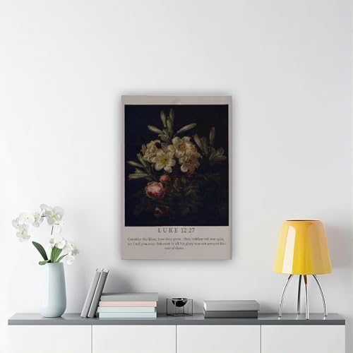 Poster rétro lys sur toile de qualité supérieure 60x90