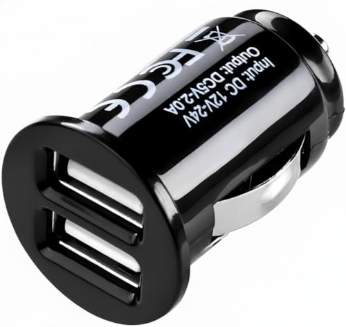 Image of Fast USB Car Charger Dual Port Car Adapter 12V/24V Cigarette Lighter Socket Charging Plug Compatible with i-Phone, Samsung and Android phones (1)