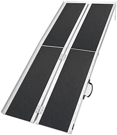 BEJONI 6FT Folding Aluminum Wheelchair Ramp for Home, 600 lbs Capacity, Non-Skid Portable Ramp, Folding Ramp for Wheelchairs, Ramp for Wheelchairs for Home, Steps, Stairs, Doorways