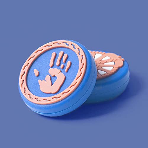 Image of PERFECTSIGHT Cute Thumb Grip Caps for PlayStation 4 /5, PS5, PS4, Xbox Series X /S, Xbox One, Switch PRO Controller, 4PCS Kawaii Soft Skin Rubber 3D Analog Thumbsticks Grips Joystick Cover, Blue