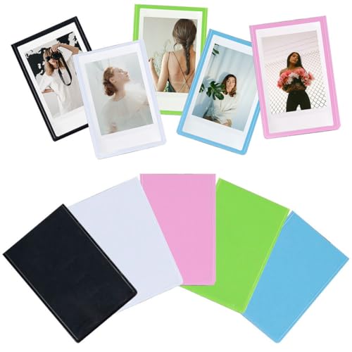 10 Piezas 9,5 x 6,5 cm Marcos de Fotos Magnéticos, Marcos Magnéticos para Fotos, Imanes Nevera, Foto Iman Nevera para Polaroid Instax Mini Papel Fotografico, Para Fotografías, Postales, DIY (Color)