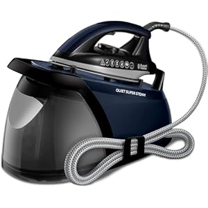 Russell Hobbs Quiet Steam Generator Iron, 1.8 Removable Tank, Ceramic Soleplate, 350g Shot of Steam, 200g Steam Output, Replaceable anti-limescale filter, Vertical Steam, Cord storage, 2400W, 24470