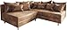 Produktbild DELIFE Eckcouch Clovis Braun Antik Optik Ottomane Rechts Ecksofa Modulsofa