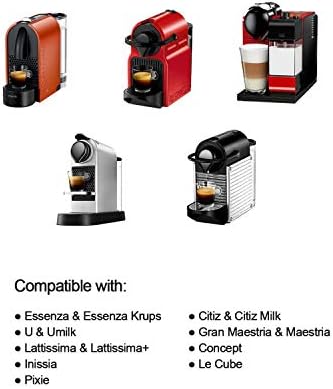 Refillable Capsules for Compatible with Nespresso, 6 Pack Silver Reusable Coffee Capsule Pods for Compatible with Nespresso Machines with Coffee Spoon with Brush (OriginalLine Compatible Only)