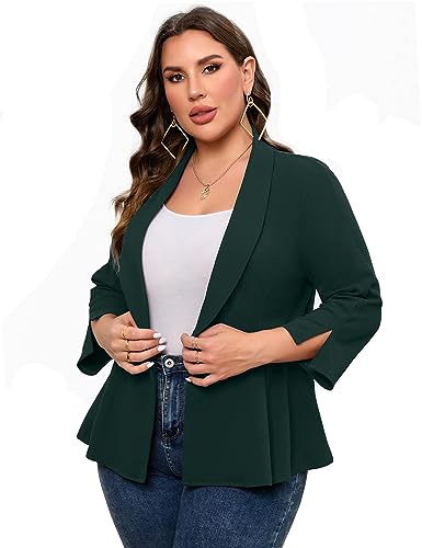 KOJOOIN Women's Sdandard Classic, Dark Green Long Sleeves Vc - Main Image