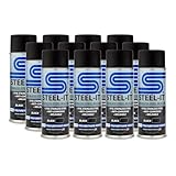 Steel-It 1012D Polyurethane, Industrial Paint Coatings, Weldable, Easy to Apply - Black (12 Pack)