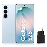 Samsung Galaxy S26, Smartphone Android 5G avec Galaxy AI, 512 Go, Chargeur Secteur Rapide 25W Inclus, Smartphone déverrouillé, Bleu, Version FR