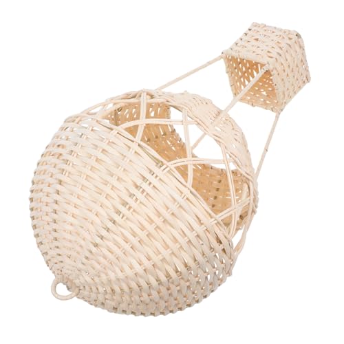 CIYODO Elegant Handwoven Rattan Basket Lamp Shade Natural Decorative Light Fixture for Bedroom and Nursery