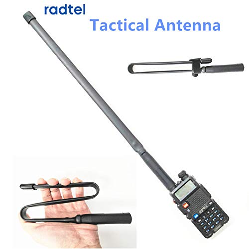 Radtel CS SMA-Female Dual Band VHF UHF 144/430 MHz opvouwbare tactische antenne compatibel met Baofeng UV-5R UV-82 GT-3TP BF-88E UV-9R Retevis RT7 RT21 RT5 RT5R Walkie Talkie ...
