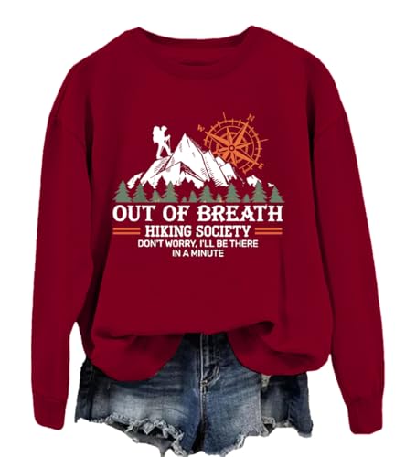 Out Of Breath Hiking Society Sweatshirt Hiking Shirt For Men Women