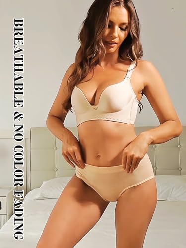Image of Buankoxy Women's Mid-Rise Stretch Cotton Panties, Assorted Colors