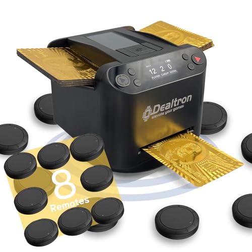 All-in-One Automatic Card Shuffler and Dealer,with 8 Remotes,Programmable Dealer,Card Shuffler