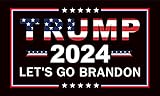 Donald Trump 2024 Lets go Brandon flag 3x5 Ft Outdoor Indoor,Trump Let's go Bandon American flags for room with Brass Grommets Vivid Color and Fade Proof Decorations